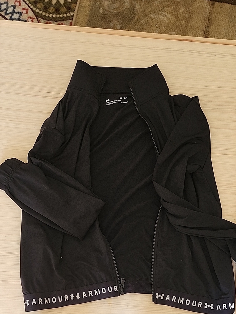 Under Armour Black Women's Full-Zip Bomber Jacket with Branded Hem